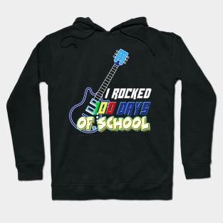 100th Day Of School Guitar Music Student Hoodie